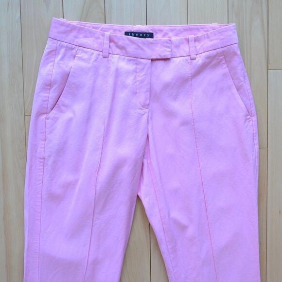Theory Pink Pants Trousers Size 4 - Picture 2 of 4